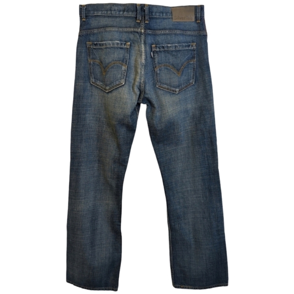 Levi's Silver Tab Men's Bootcut Medium Wash Jeans Size 36W 34L - Picture 2 of 12